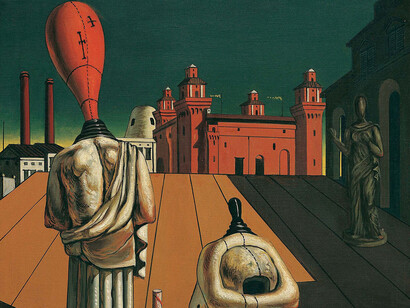 Giorgio De Chirico, Le Muse inquietanti, 1950 (dettaglio)