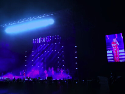 Karol G durante su primera gira internacional “Bichota Tour Reloaded”, 19 de junio de 2022, El Salvador