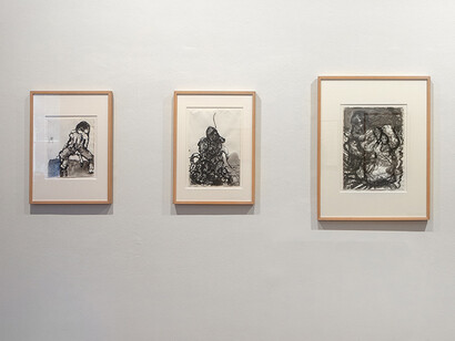 Georg Baselitz, Baselitz manifiestos, exhibition view. Courtesy of Museum der Moderne