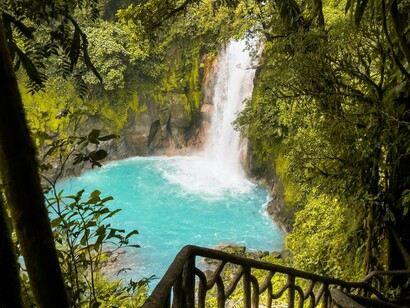 The turquoise waters of Rio Celeste reflect the magic and biodiversity of Costa Rica’s rainforests