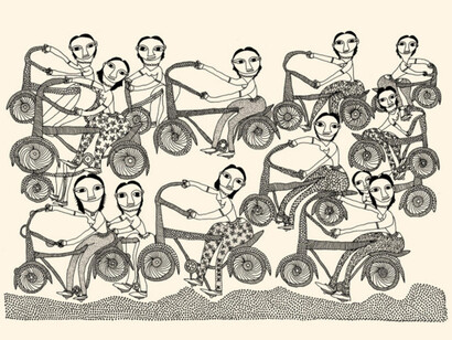 Dal libro "Teju e Ganesh", Gallucci, illustrazioni di Tejubehan - arte Urban Folk (Guajarat - Rajastan)