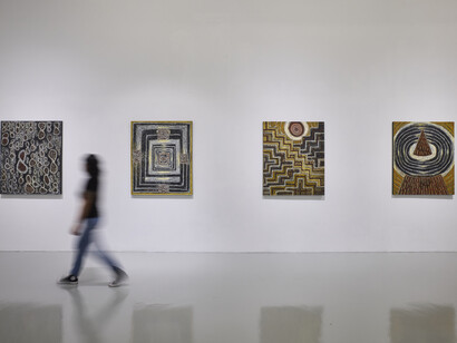 I Made Djirna, To truly return, we must belong Djirna’s Tapak Dara, exhibition view. Courtesy of Mizuma Gallery