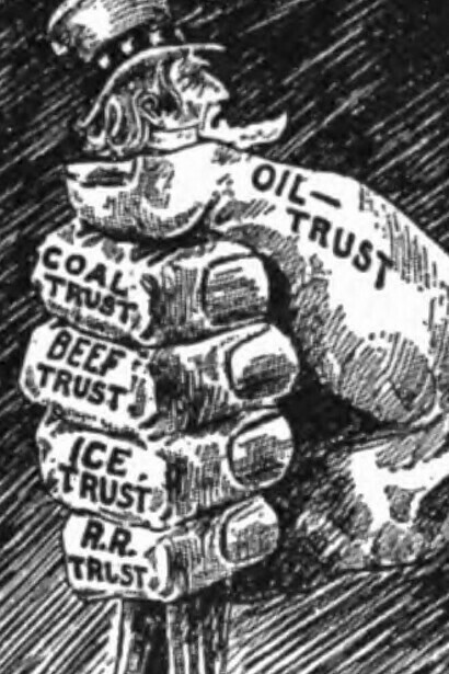 Caricature publiée dans le magazine Arena 35, 1906