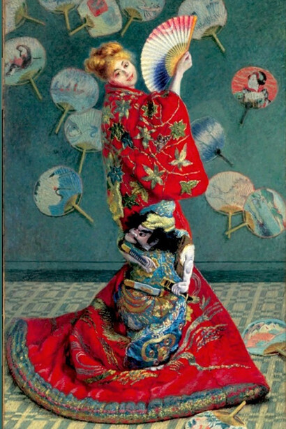 Claude Monet. La Japonaise (Camille Monet in Japanese Costume). Oil on canvas. 1876.  
