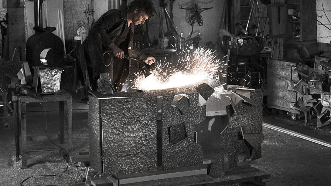 Portrait of Vincent Dubourg in his workshop. Courtesy Carpenters Workshop Gallery