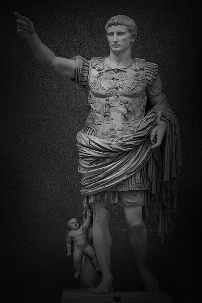 Cayo Julio César Augusto, primer emperador de Roma, dictador militar que controló el Estado y logró la paz, Museo del Vaticano, Vaticano