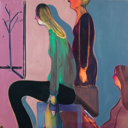 The Future is Elsewhere (If it Breaks Your Heart) #3, 2017. Oil on canvas, 68 x 60 inches. Inv. #HH1709