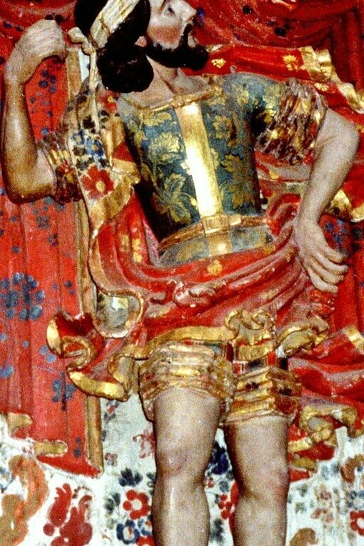 Santo no identificado en la iglesia de Santo Domingo Yanhuitlán, Oaxaca, Mexico