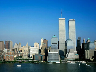 Vista aérea de Nueva York previa al 9-11