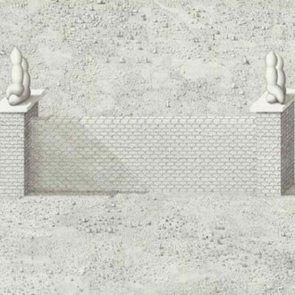 Paul Noble, A Wall is a Path, 2011, Pencil on paper, 31 1/8 x 60 inches unframed  (79 x 152.4 cm)