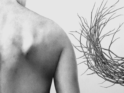 Roberta Congiu, A., penna a sfera su carta, 2019, dettaglio