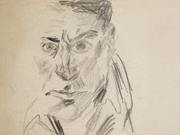 Kafka, Franz (1883-1924). Autorretrato 3, dibujo, hacia 1911. Archivo Max Brod, Biblioteca Nacional de Jerusalén, Israel