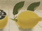 Mary Fedden, Still life with lemons signed and dated 1988, watercolour and gouache 4 1/2 x 7 3/4 in / 11.4 x 19.7 cm, Copyright, Richard Green Gallery, London