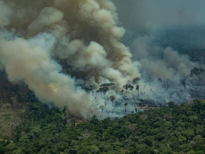 Fires burning more than 105,000 hectares (260,000 acres)—an area about the size of Los Angeles