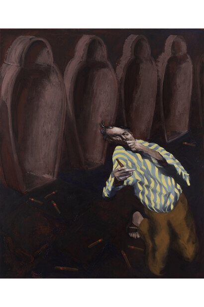 Gérard Garouste, Les Cigares du Pharaon, 2013,
huile sur toile, 195 x 160 cm. Collection particulière.
© Courtesy Galerie Daniel Templon, Paris.
Photo Bertrand Huet/Tutti. © Adagp Paris 2015