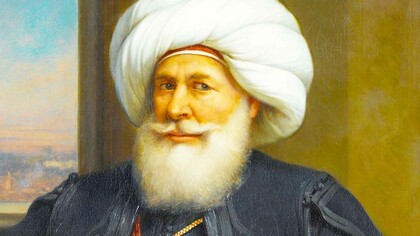Portrait of Muhammed Ali Pasha King of Egypt in his palace in Cairo, Egypt
