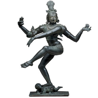 Shiva Nataraja, Indian, Tamil Nadu, 13th century, Chola period (ca. 890-1279).
Bronze, 34 1/4 x 27 1/2 x 13 inches. Purchase: William Rockhill Nelson Trust, 34-7. Gallery 228.