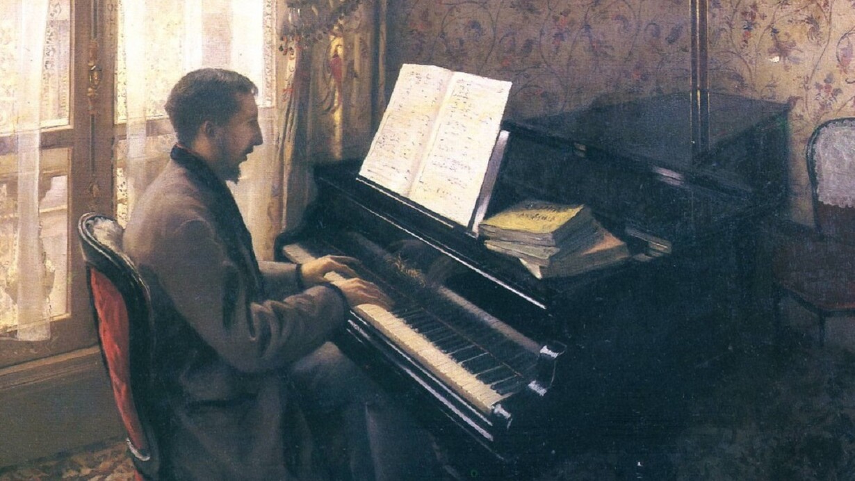 Gustave Caillebotte. Young Man Playing the Piano