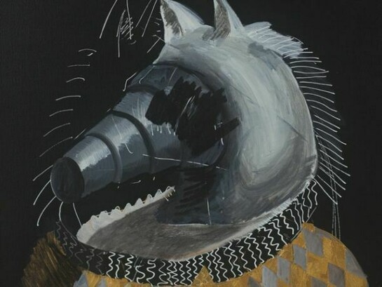 Ye Linghan, Boxer, 2013, Acrylic on canvas, 80 x 66 cm