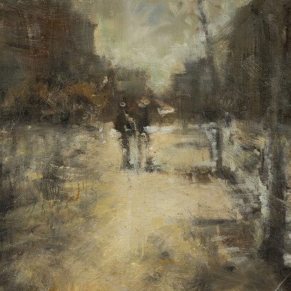 Pam Sheehan, After the rain outside the met (detail), 2012. Courtesy of Paul Thiebaud Gallery