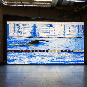 Installation of Best Effort Network by Olia Lialina at arebyte Gallery. Image: Max Colson