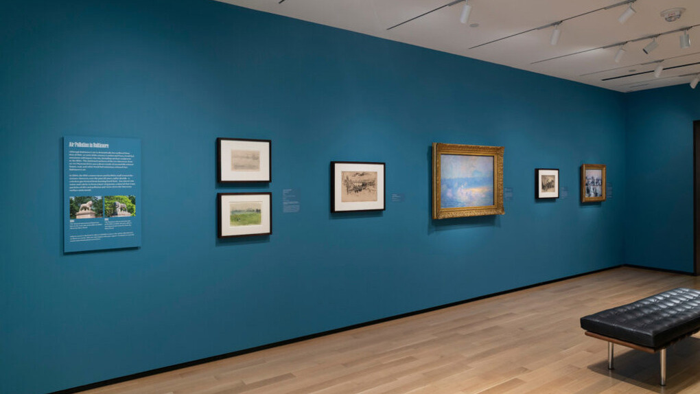 Air quality: the influence of Smog on european modernism, exhibition view. Courtesy of the Baltimore Museum of Art