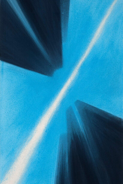 Robert Zandvliet, Crack (Condense trail) (detail), 2021. Courtesy of Museum Franz Gertsch