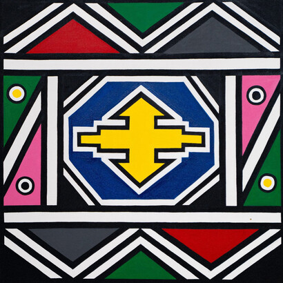 Dr. Esther Mahlangu, Untitled, 2023. Courtesy of Jenkins Johnson Gallery