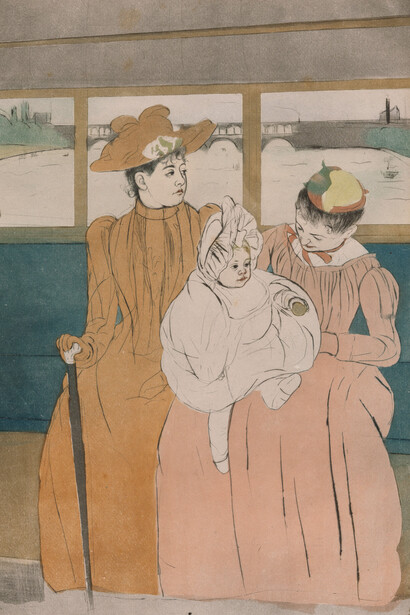 Mary Cassatt, In the omnibus (detail), 1890-1891. Courtesy of the National Gallery of Art