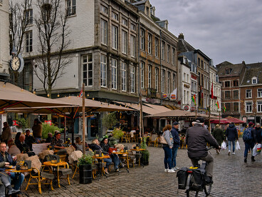 Maastricht, a university city at the southern tip of the Netherlands, is known for its medieval architecture and vibrant cultural scene in the Netherlands