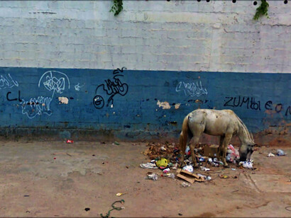 Jon Rafman, Rua Monte Castelo Duque de Caxias Brasil, 2010, Archival pigment print mounted on dibond, 40 x 64 inches(101.6 x 162.6 cm), Edition of 1 + 1 AP. Image courtesy of the artist and Zach Feuer Gallery, New York