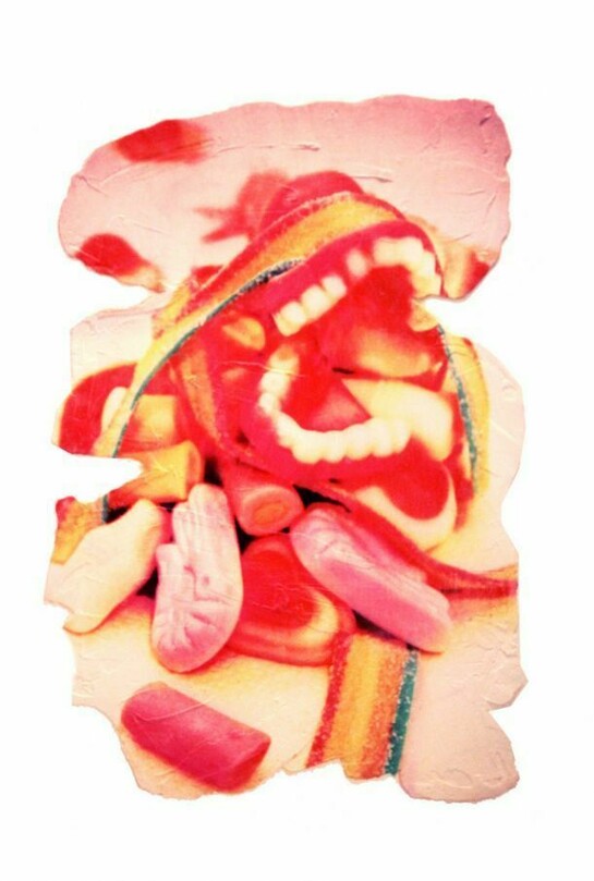 Ben Wynne-Simmons, One Sweet Thing, 2013, Ink, plaster and polyurethane on board, 84 x 114cm