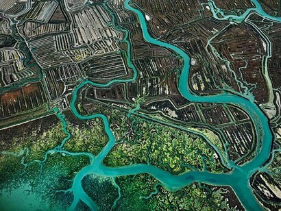 Edward Burtynsky, Salina #3, Cadiz, Spain, 2013 Chromogenic color print 48 x 64" Edition 1/6