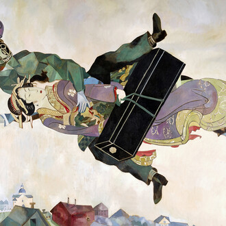 Wolfe von Lenkiewicz, Over the Town/Autumn, 2009, Oil on canvas, 280 x 370 cm (110.2 x 145.6 in)