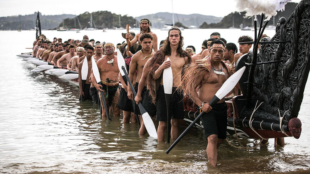 He kaupapa waka, piece in exhibition. Courtesy of Museum of New Zealand