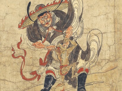 «La exterminación del mal», serie de cinco kakemonos japoneses del siglo XII