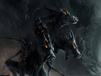 En la mitología griega, Cerbero en griego Κέρβερος, también conocido como Can Cerbero o Cancerbero, era el perro de Hades, dios del inframundo