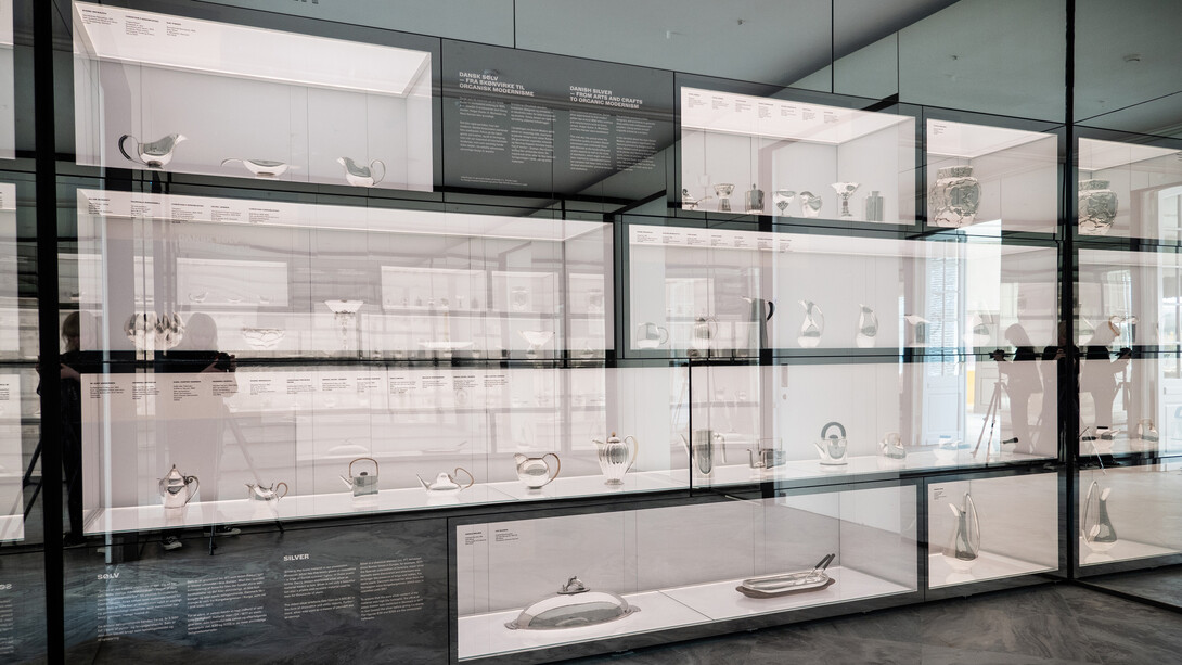 Danish silver, exhibition view. Courtesy of Designmuseum Danmark