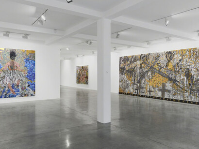 Hyon Gyon, installation view at Parasol unit, London, 2019. Photograph by Benjamin Westoby. Courtesy of Parasol unit foundation for contemporary art.
