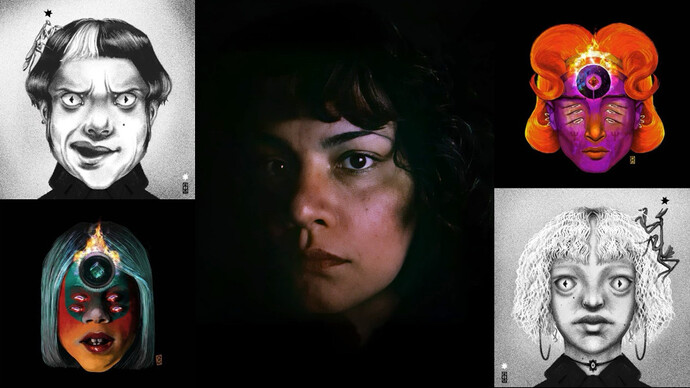 Roberta de las Praderas. Su obra tiene esa sensación de atemporal, de un futuro desconocido o de un pasado remoto como si se tratase del Genesis universal