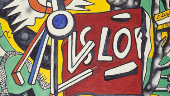 Fernand Léger, Le Tronc d'arbre sur fond jaune [Tree Trunk on Yellow Ground]