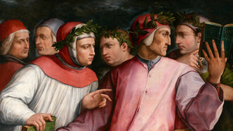 Giorgio Vasari; Seis poetas toscanos, 1544, Minneapolis Institute of Art, EE. UU. (detalle)