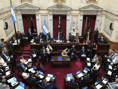 Recinto del Senado de la Nación, en Buenos Aires, Argentina