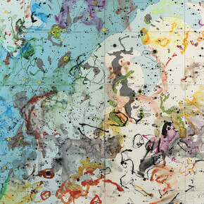 Marcus Neustetter, 2017, 'Exploring 1950 Celestial Maps V', ink on paper. 