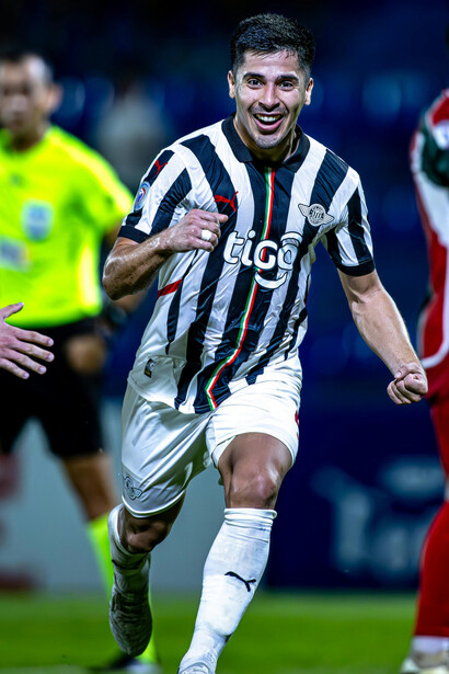 A player celebrating a moment of triumph