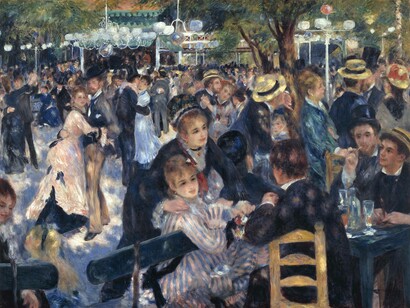 Pierre-Auguste Renoir, Ballo al moulin della Galette, 1867, olio su tela