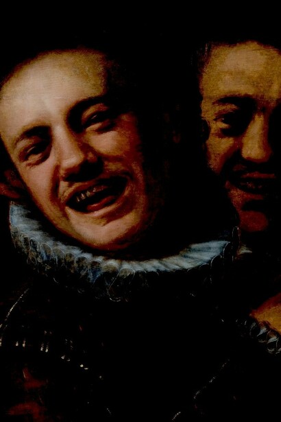 «Dos hombres riendo» (1574), Hans von Aachen