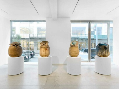 Andile Dyalvane, OoNomathotholo ancestral whispers, exhibition view. Courtesy of Friedman Benda Gallery