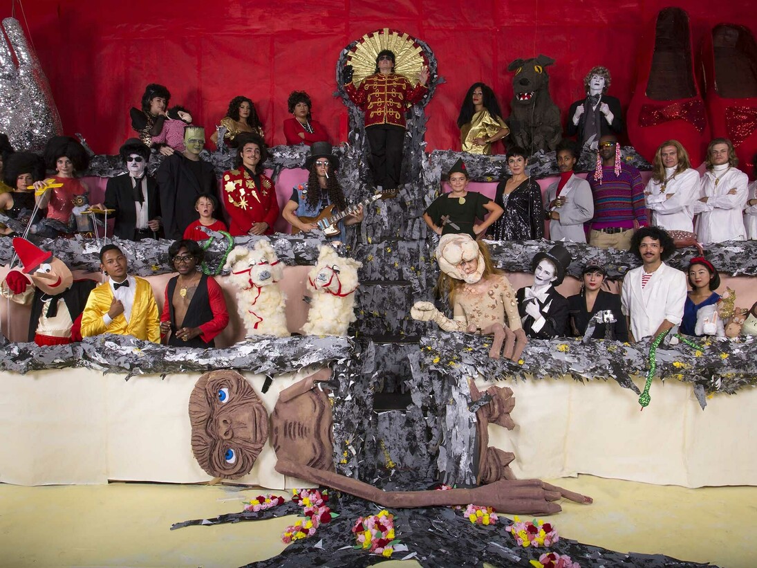 Jaimie Warren, You Are Not Alone Self-Portrait as Michael Jackson in a recreation of the Genealogical Trees of the Dominican Order, 2014 (Still from video), Courtesy of the artist