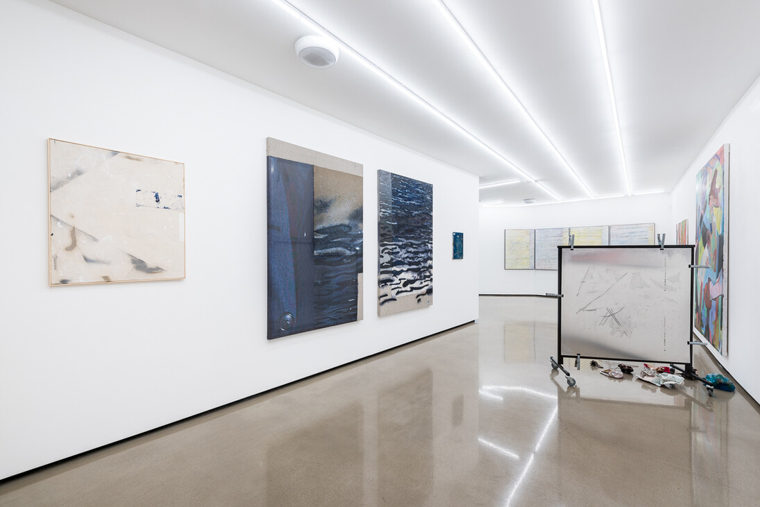 Kristian Touborg, Strange Attraction (Water Crop 2', Graphite, Crayon, Oil, Pastel, Dust, Pigment, Ink And Spray On Canvas, 180x120cm (2016)